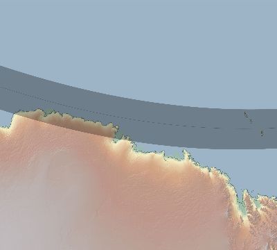 Map of the eclipse path across Antarctica on 02/20/2911