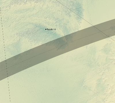 Map of the eclipse path across Mali on 04/12/2917