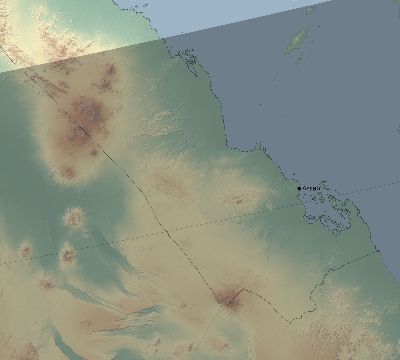 Map of the eclipse path across Eritrea on 04/02/2918