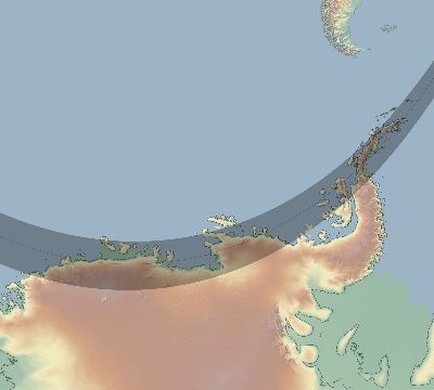 Map of the eclipse path across Antarctica on 02/11/2920