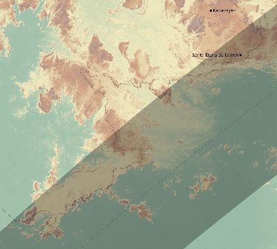 Map of the eclipse path across Venezuela on 01/30/2921