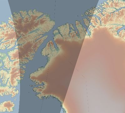 Map of the eclipse path across Greenland on 06/05/2923