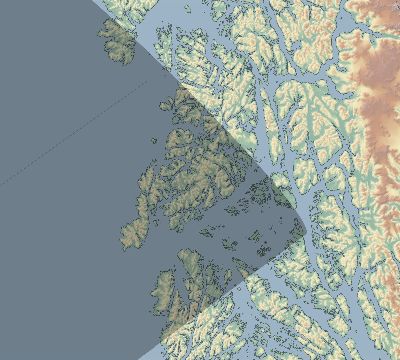 Map of the eclipse path across Chile on 11/29/2923
