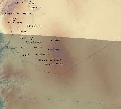 Map of the eclipse path across Syria on 05/24/2924