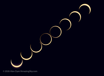 Photo of the solar eclipse of 10/14/2023 by Alan Dyer