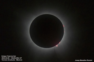 Photo of the solar eclipse of 04/08/2024 by Josep Masalles