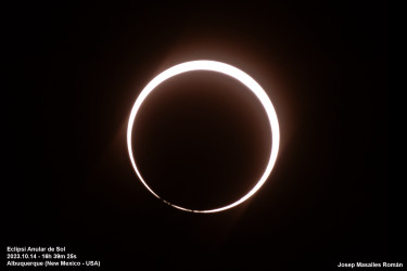 Photo of the solar eclipse of 10/14/2023 by Josep Masalles
