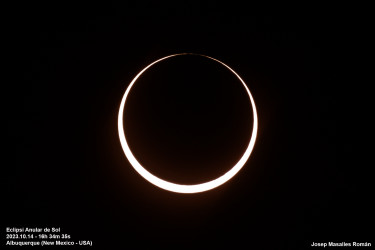 Photo of the solar eclipse of 10/14/2023 by Josep Masalles