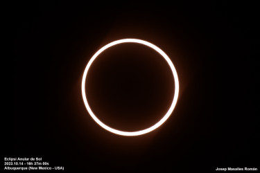 Photo of the solar eclipse of 10/14/2023 by Josep Masalles