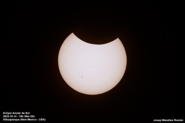 Photo of the solar eclipse of 10/14/2023 by Josep Masalles