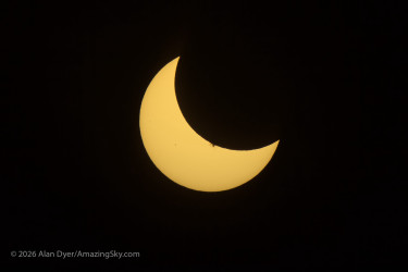 Photo of the solar eclipse of 10/23/2014 by Alan Dyer