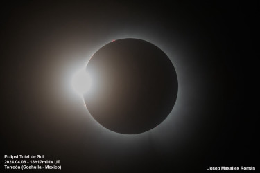 Photo of the solar eclipse of 04/08/2024 by Josep Masalles