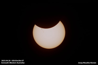 Photo of the solar eclipse of 04/20/2023 by Josep Masalles