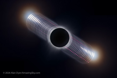 Photo of the solar eclipse of 04/08/2024 by Alan Dyer