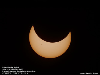 Photo of the solar eclipse of 10/02/2024 by Josep Masalles