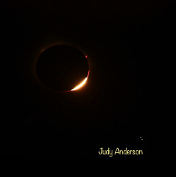 Photo of the solar eclipse of 12/04/2021 by Judy Anderson