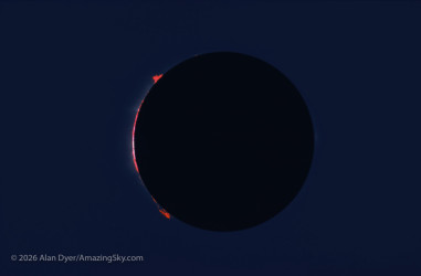 Photo of the solar eclipse of 02/26/1979 by Alan Dyer
