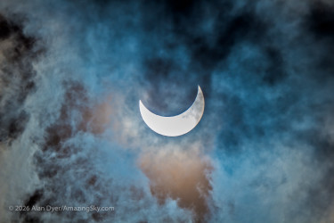 Photo of the solar eclipse of 10/23/2014 by Alan Dyer