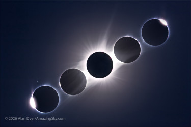 Photo of the solar eclipse of 08/21/2017 by Alan Dyer