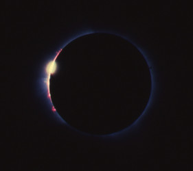 Photo of the solar eclipse of 06/11/1983 by Pierre Arpin