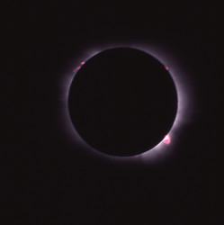 Photo of the solar eclipse of 07/11/1991 by Pierre Arpin