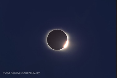 Photo of the solar eclipse of 02/26/1998 by Alan Dyer