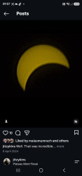 Photo of the solar eclipse of 04/08/2024 by Jane Lappin