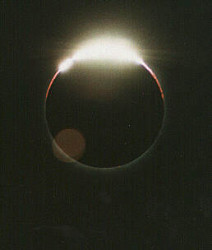 Photo of the solar eclipse of 10/24/1995 by Klaus Schulze-Frerichs