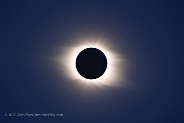 Photo of the solar eclipse of 02/26/1998 by Alan Dyer