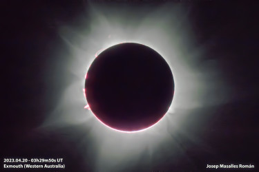 Photo of the solar eclipse of 04/20/2023 by Josep Masalles