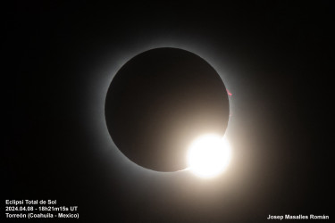Photo of the solar eclipse of 04/08/2024 by Josep Masalles
