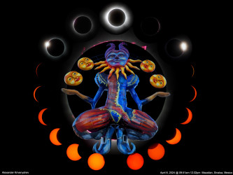 Photo of the solar eclipse of 04/08/2024 by Alexander Krivenyshev