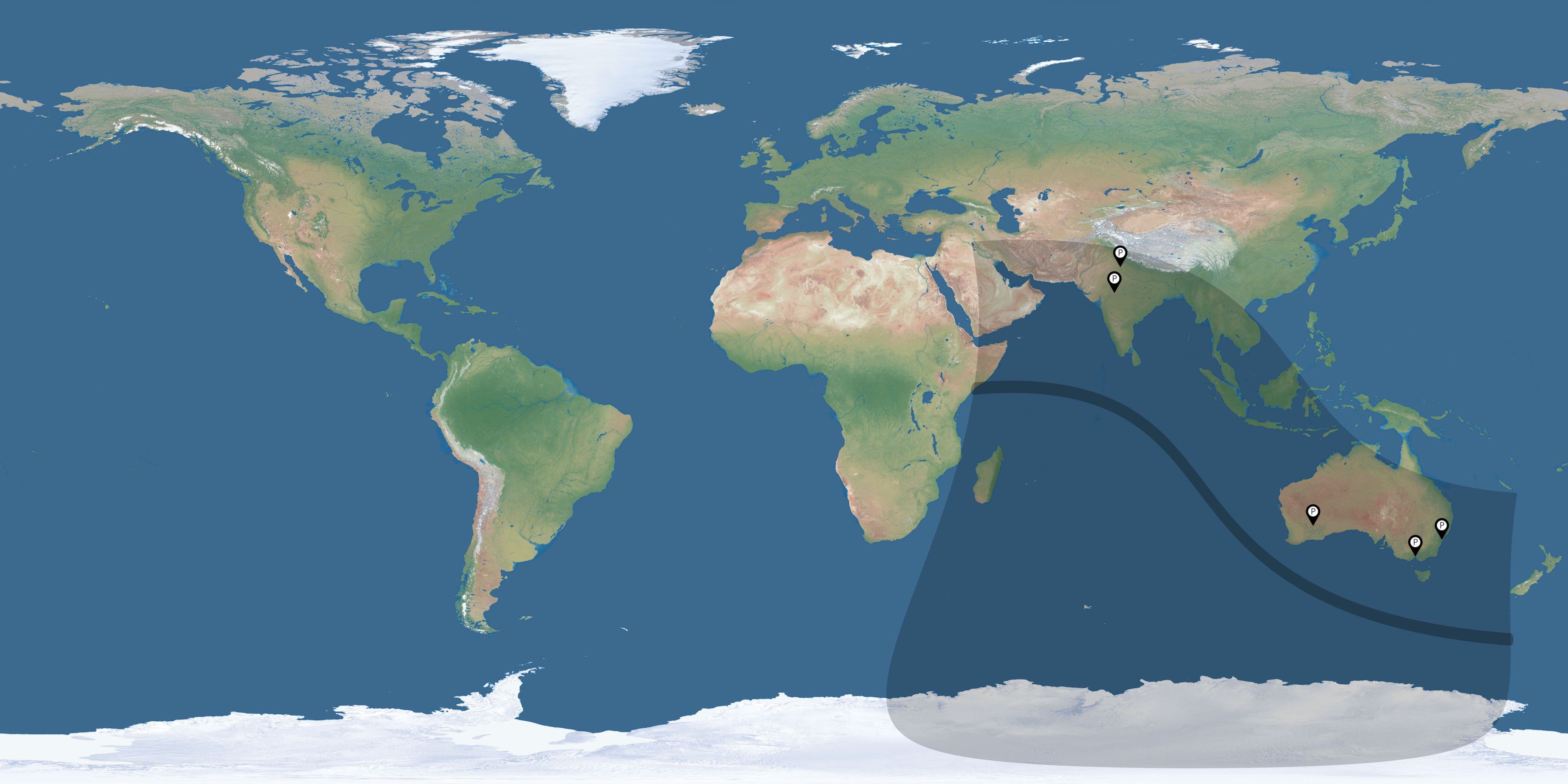 Map of all observers of the solar eclipse of 09/11/1988