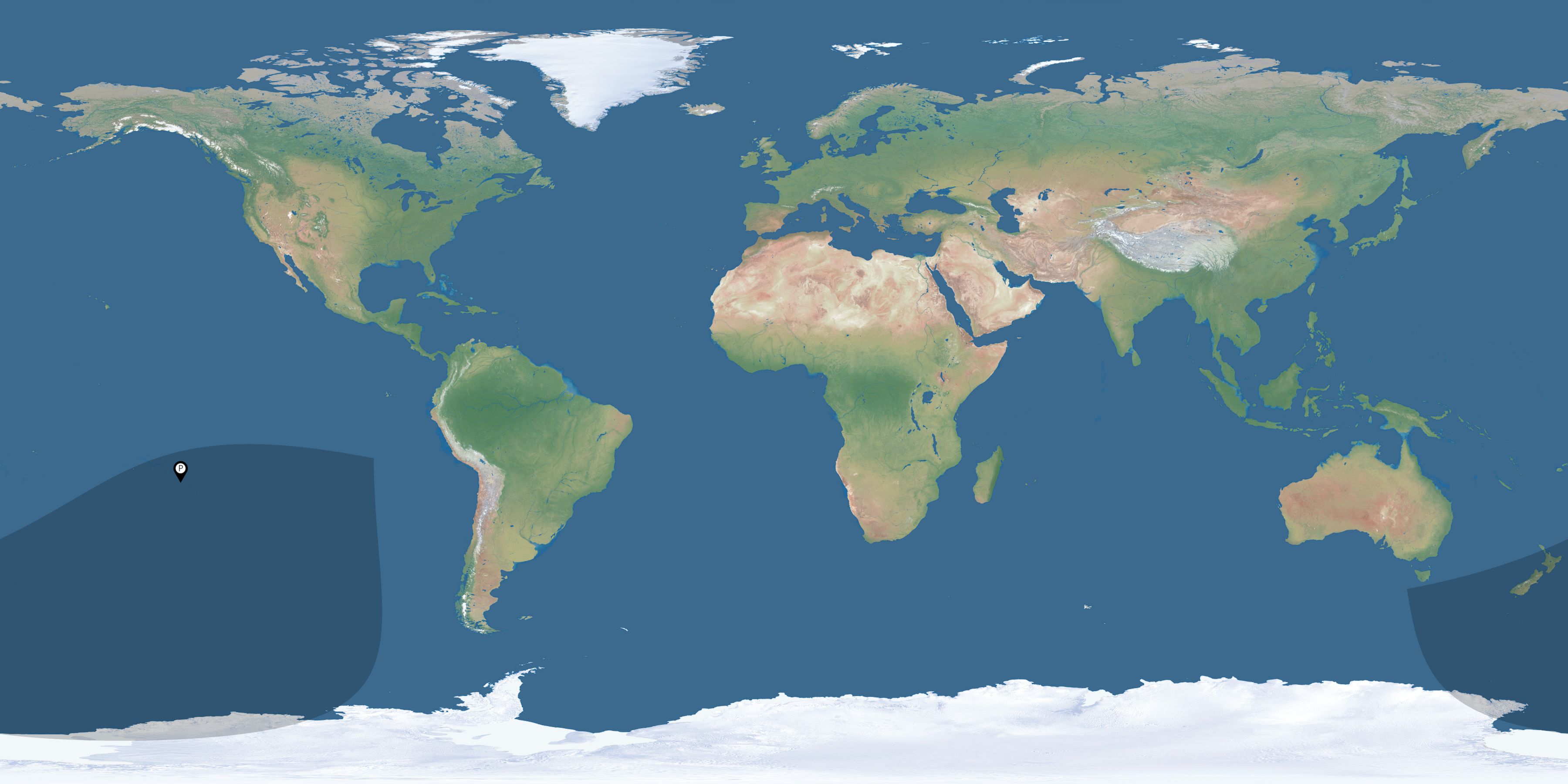 Map of all observers of the solar eclipse of 04/17/1996