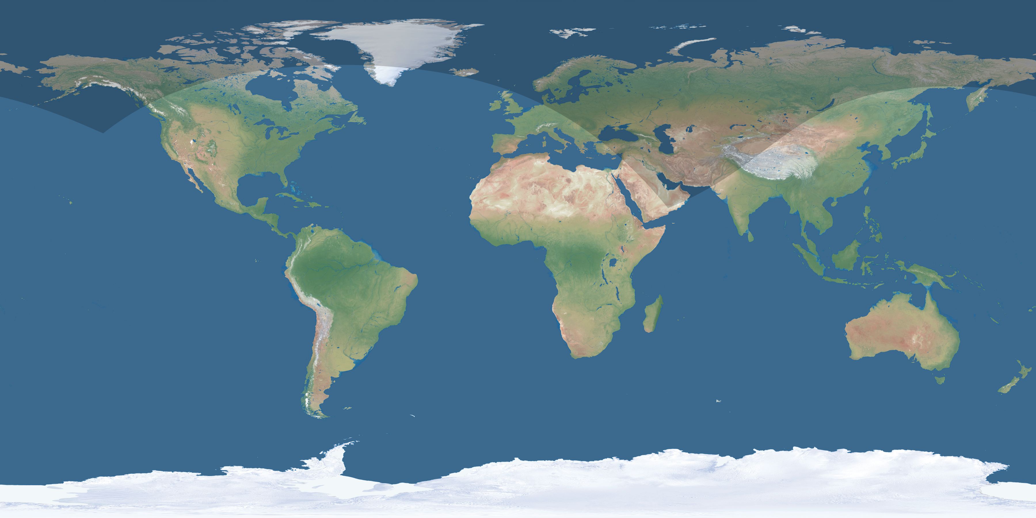 Map of the umbra and penumbra path of the solar eclipse of 05/23/1240