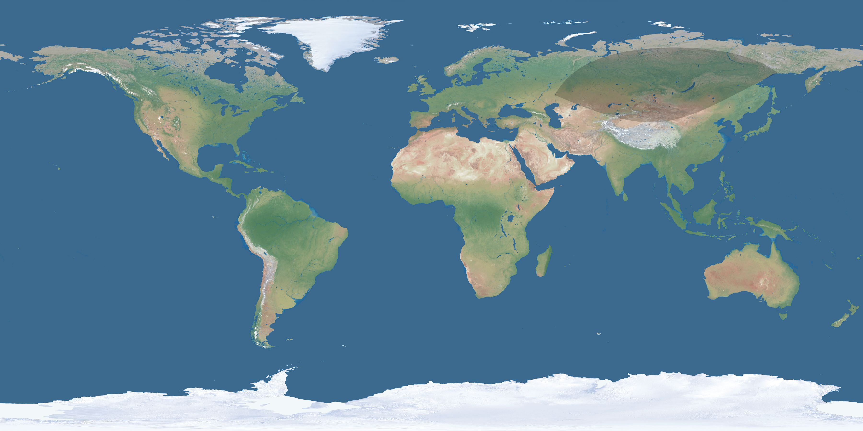 Map of the umbra and penumbra path of the solar eclipse of 01/10/1255