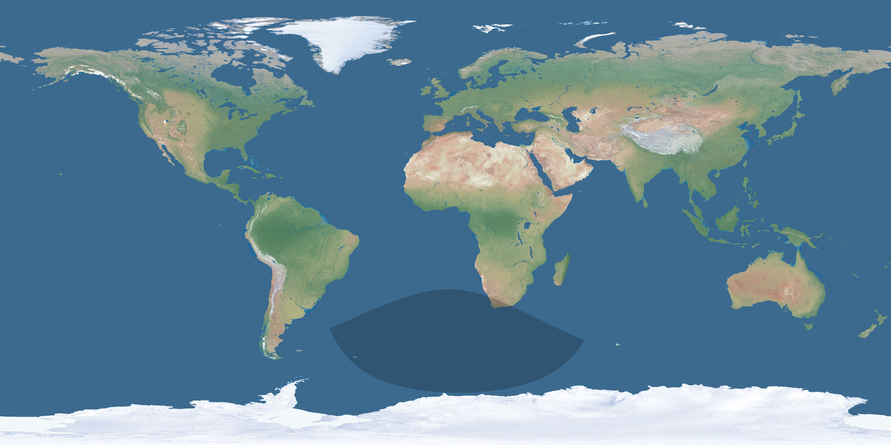 Map of the umbra and penumbra path of the solar eclipse of 07/05/1255