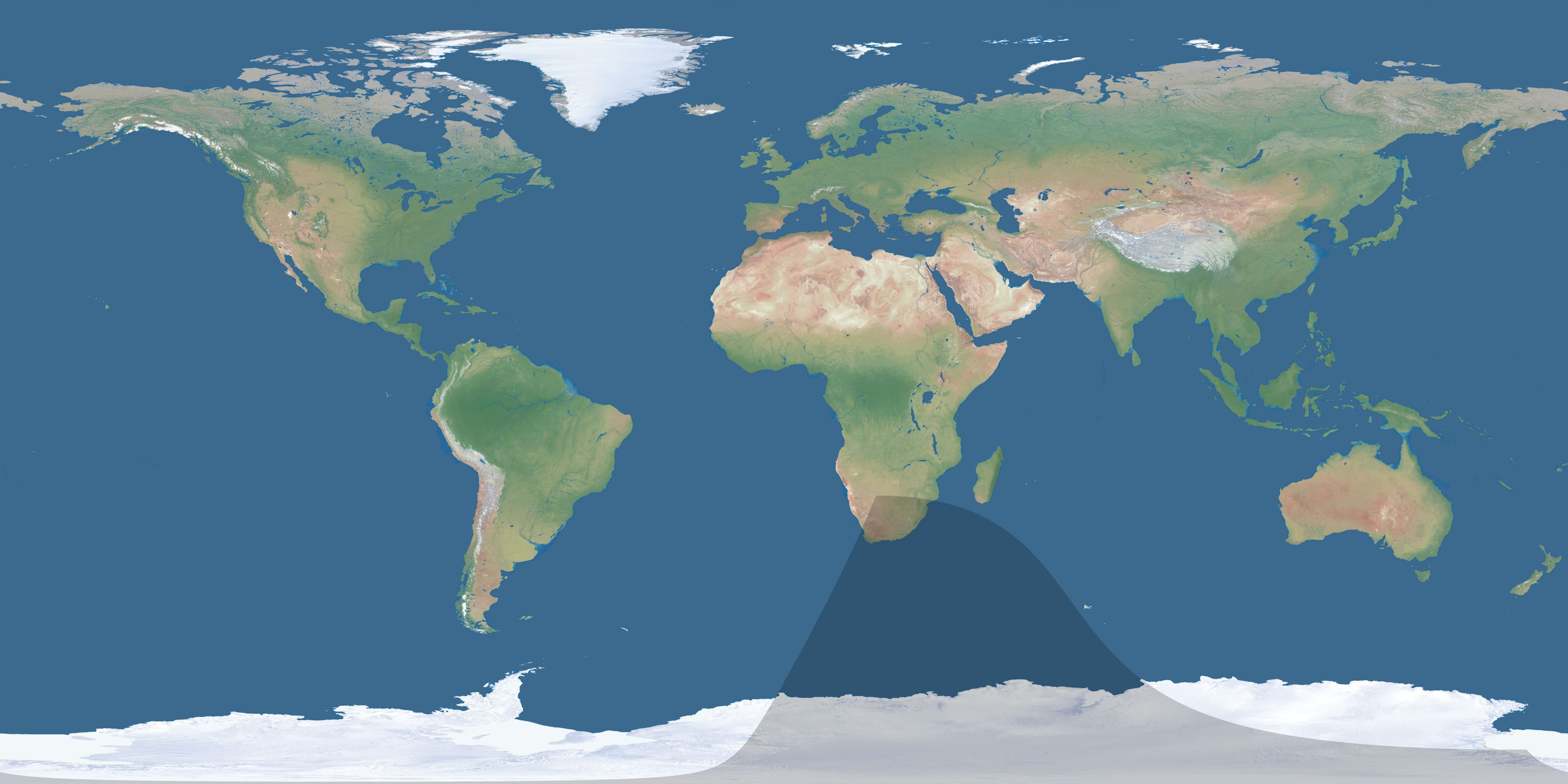 Map of the umbra and penumbra path of the solar eclipse of 09/15/1262