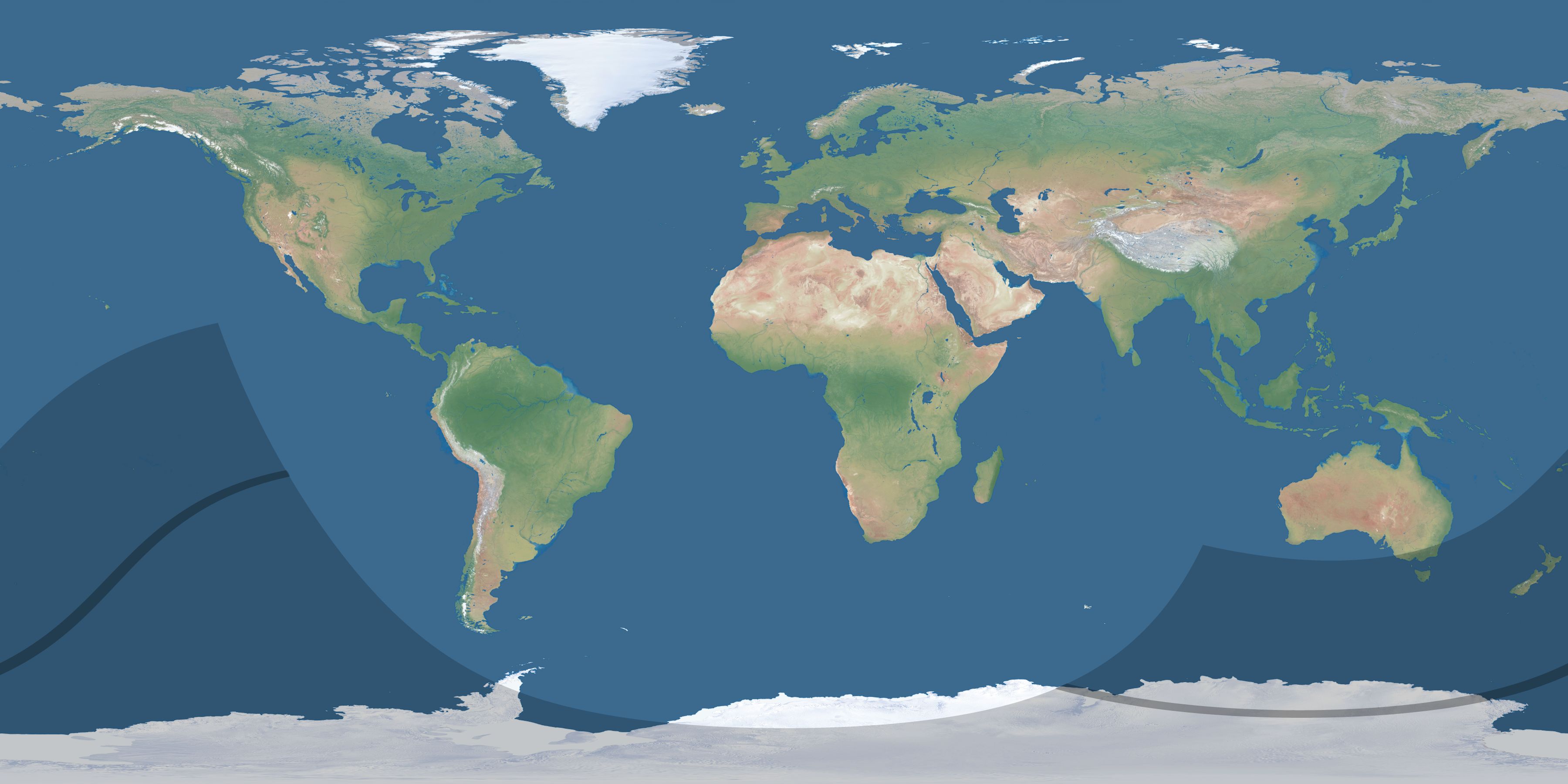 Map of the umbra and penumbra path of the solar eclipse of 02/10/1263
