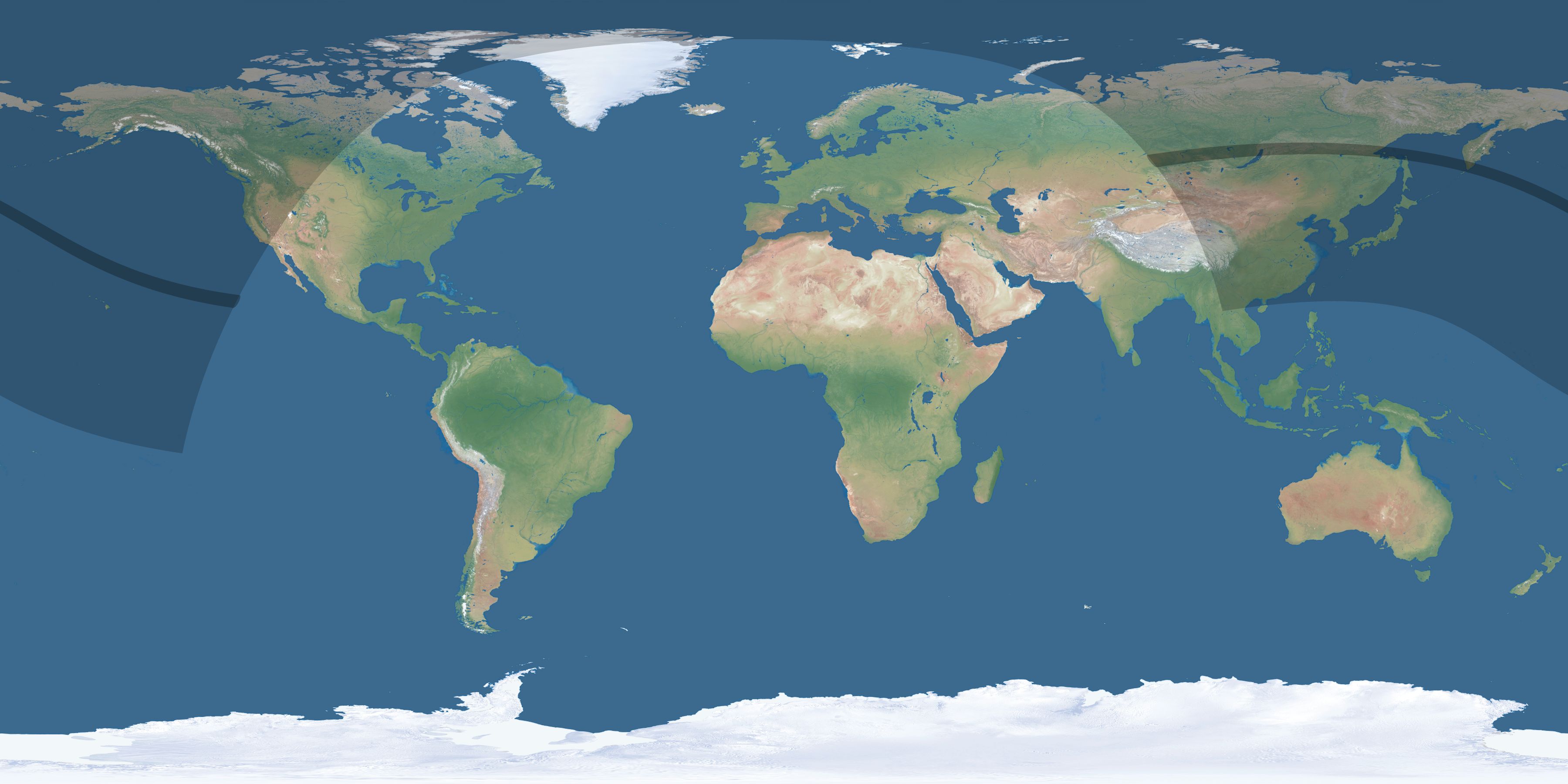 Map of the umbra and penumbra path of the solar eclipse of 08/25/1272