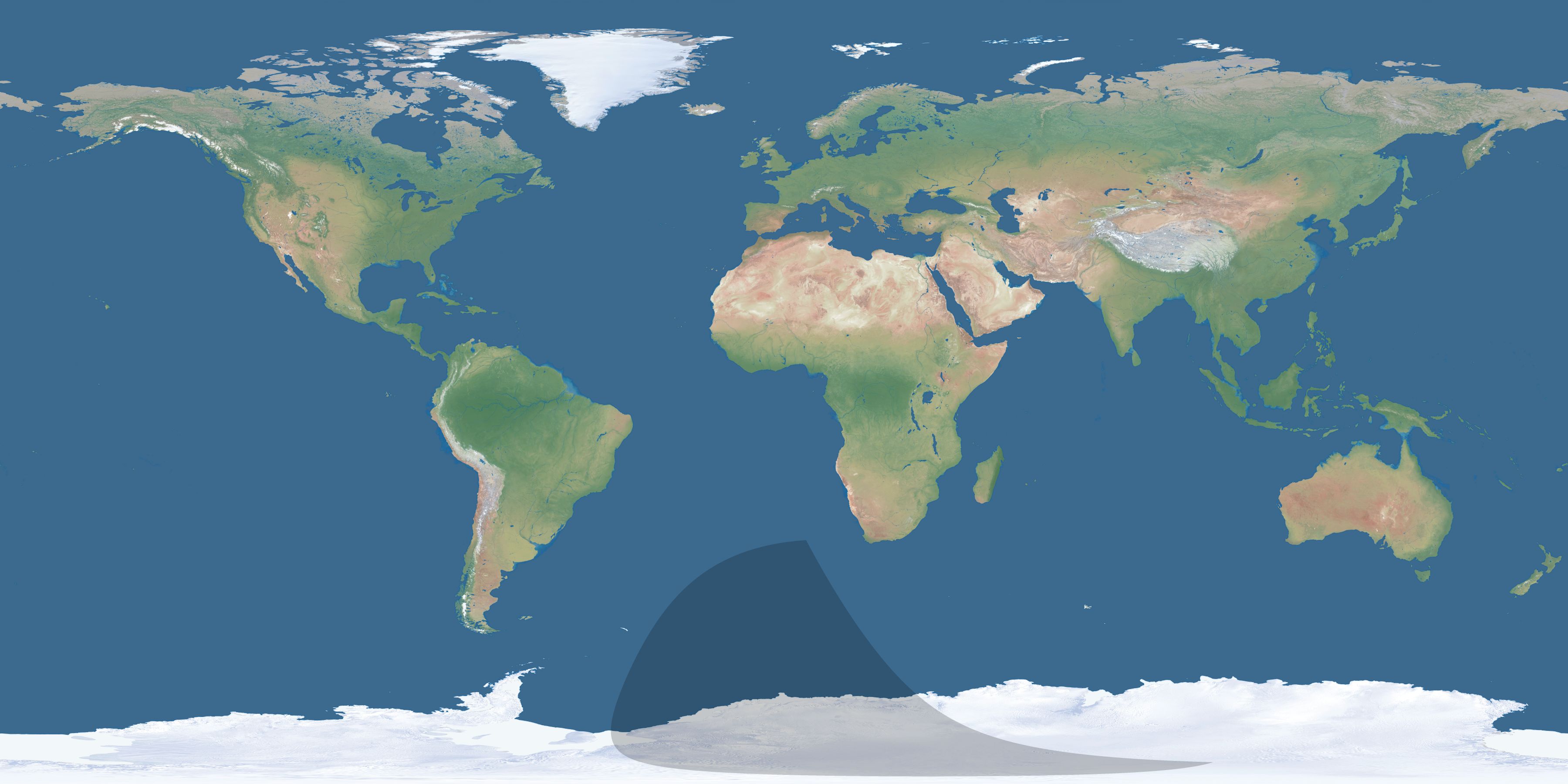Map of the umbra and penumbra path of the solar eclipse of 03/02/1280