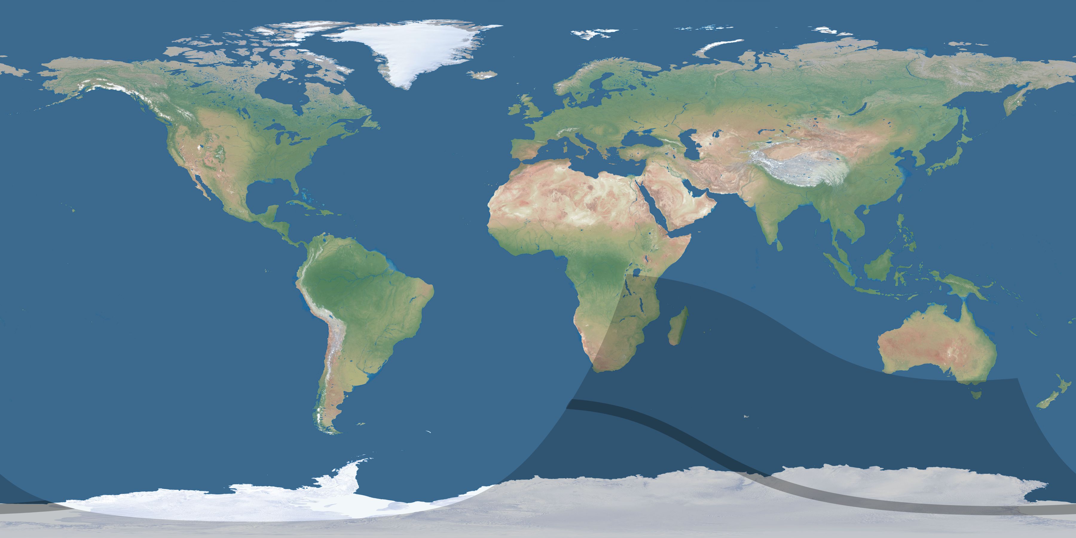 Map of the umbra and penumbra path of the solar eclipse of 09/27/1288