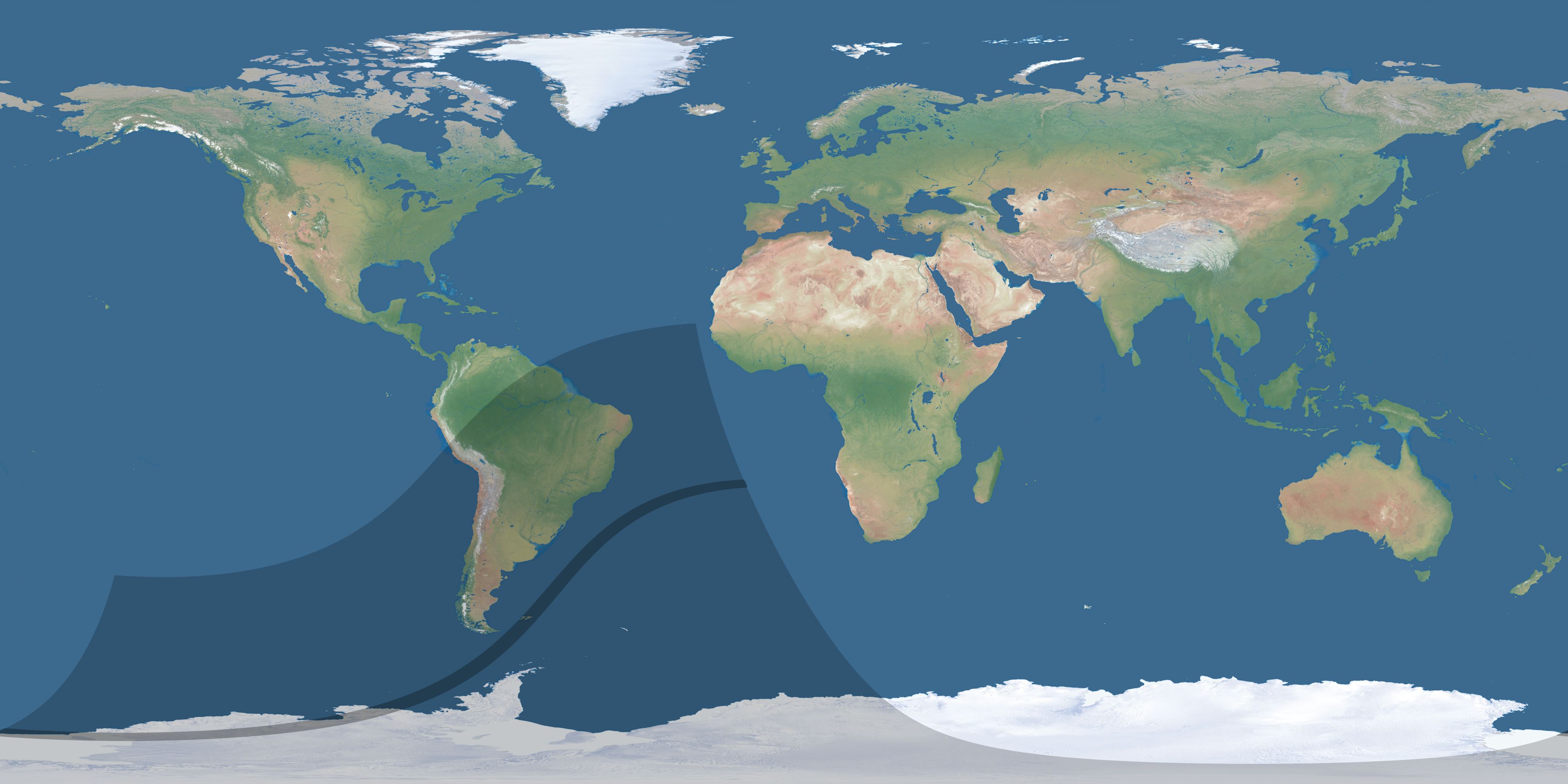 Map of the umbra and penumbra path of the solar eclipse of 03/03/1299