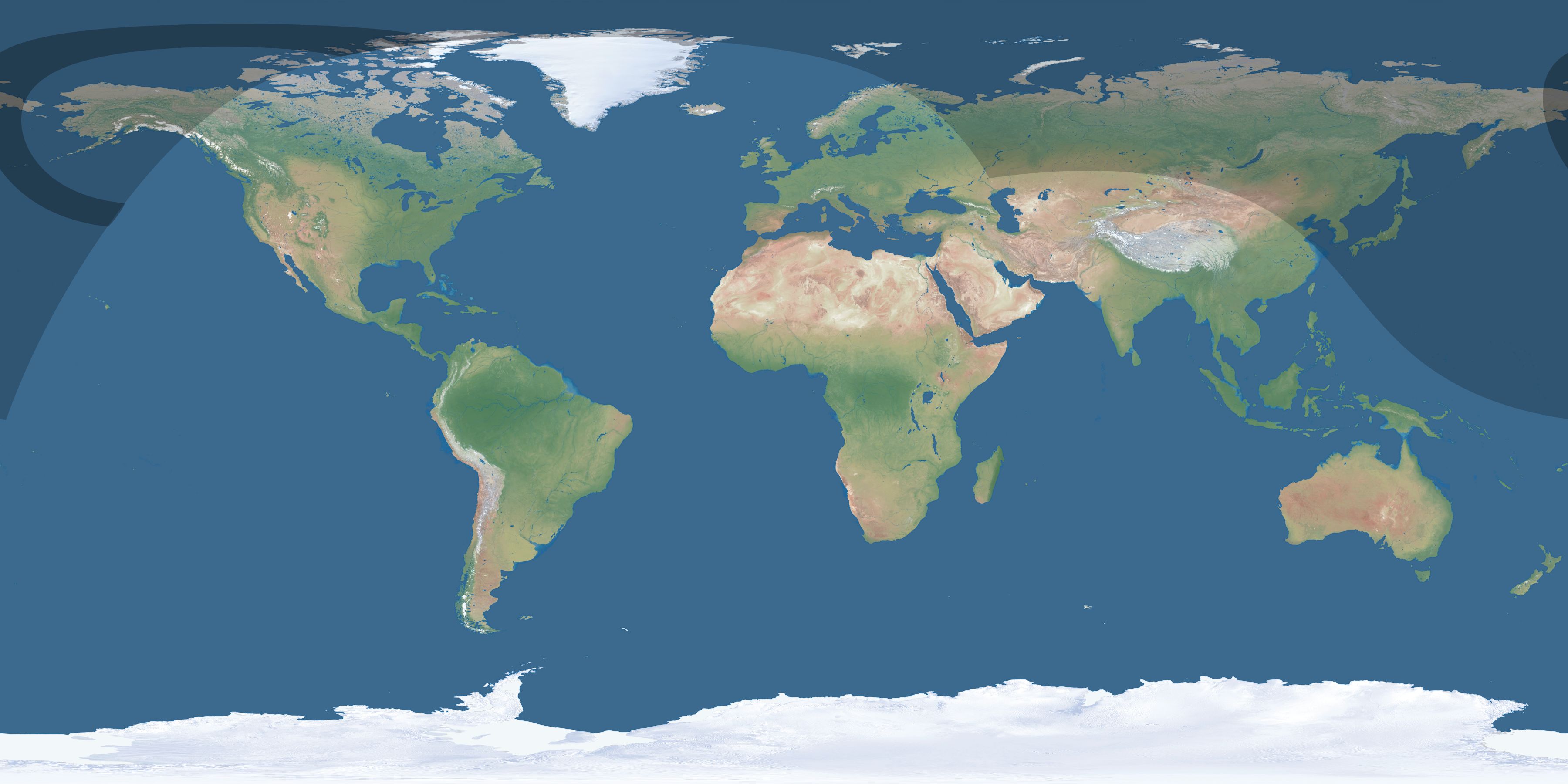 Map of the umbra and penumbra path of the solar eclipse of 08/27/1299