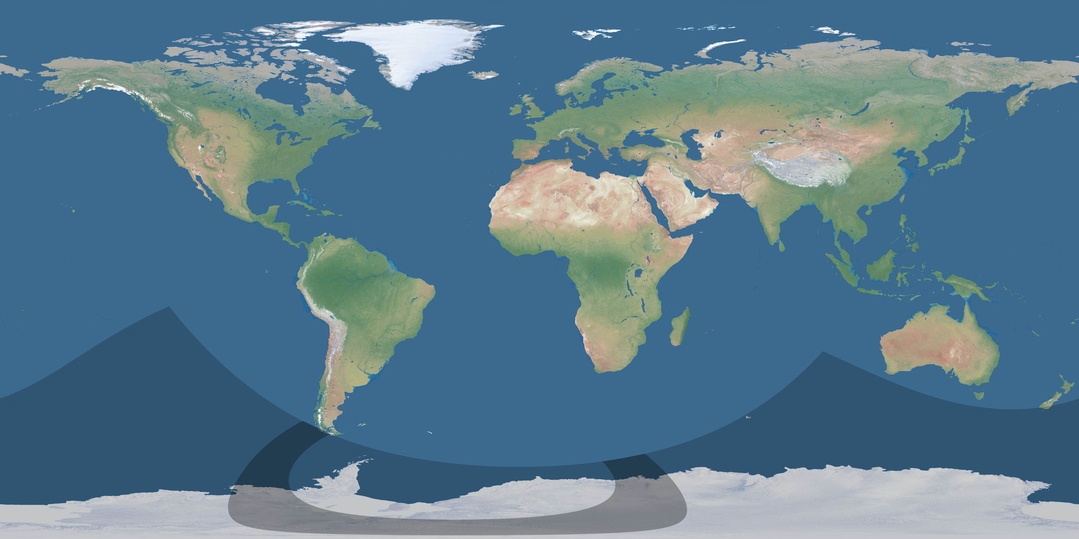 Map of the umbra and penumbra path of the solar eclipse of 12/20/1302