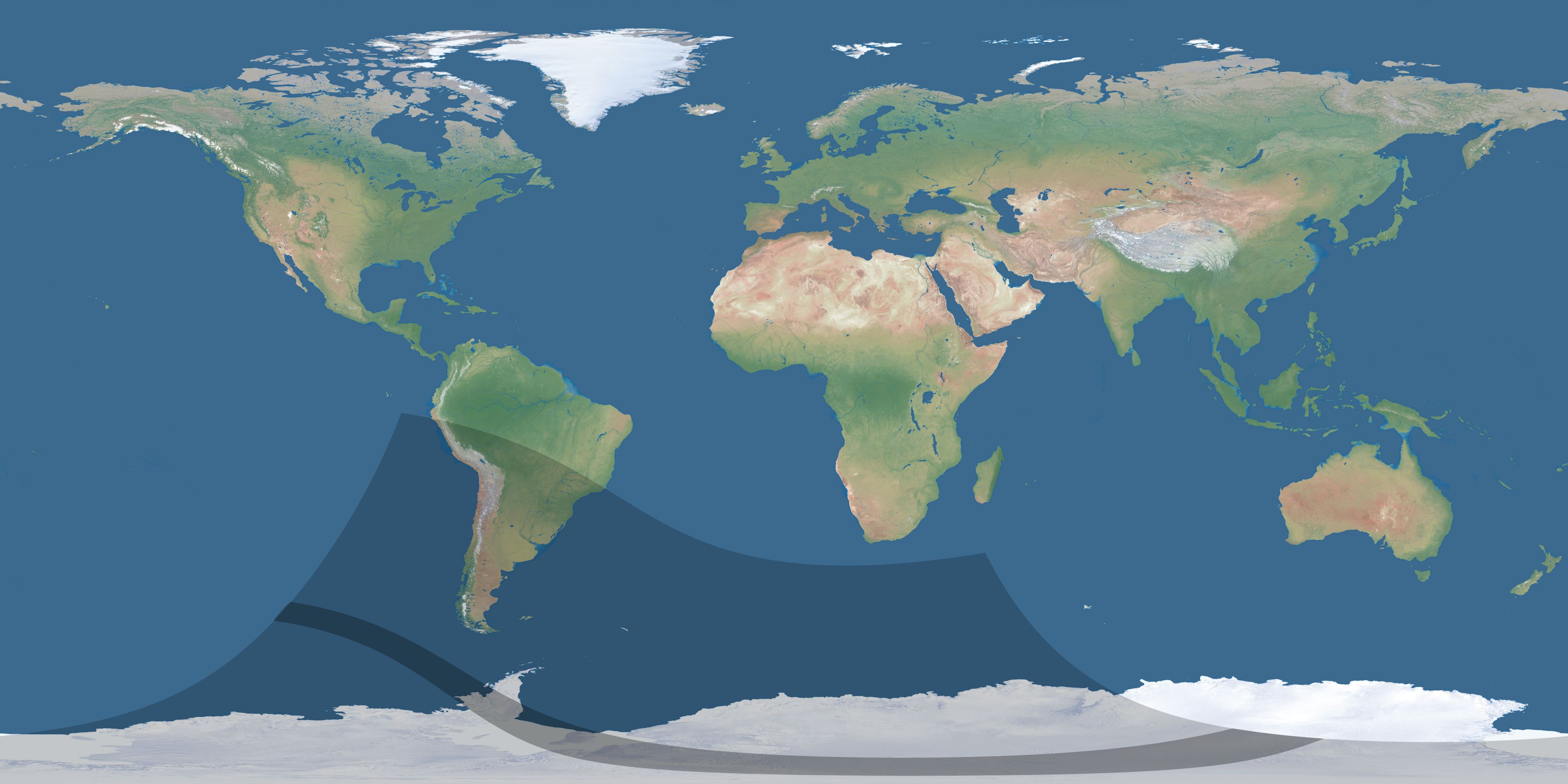 Map of the umbra and penumbra path of the solar eclipse of 10/08/1306