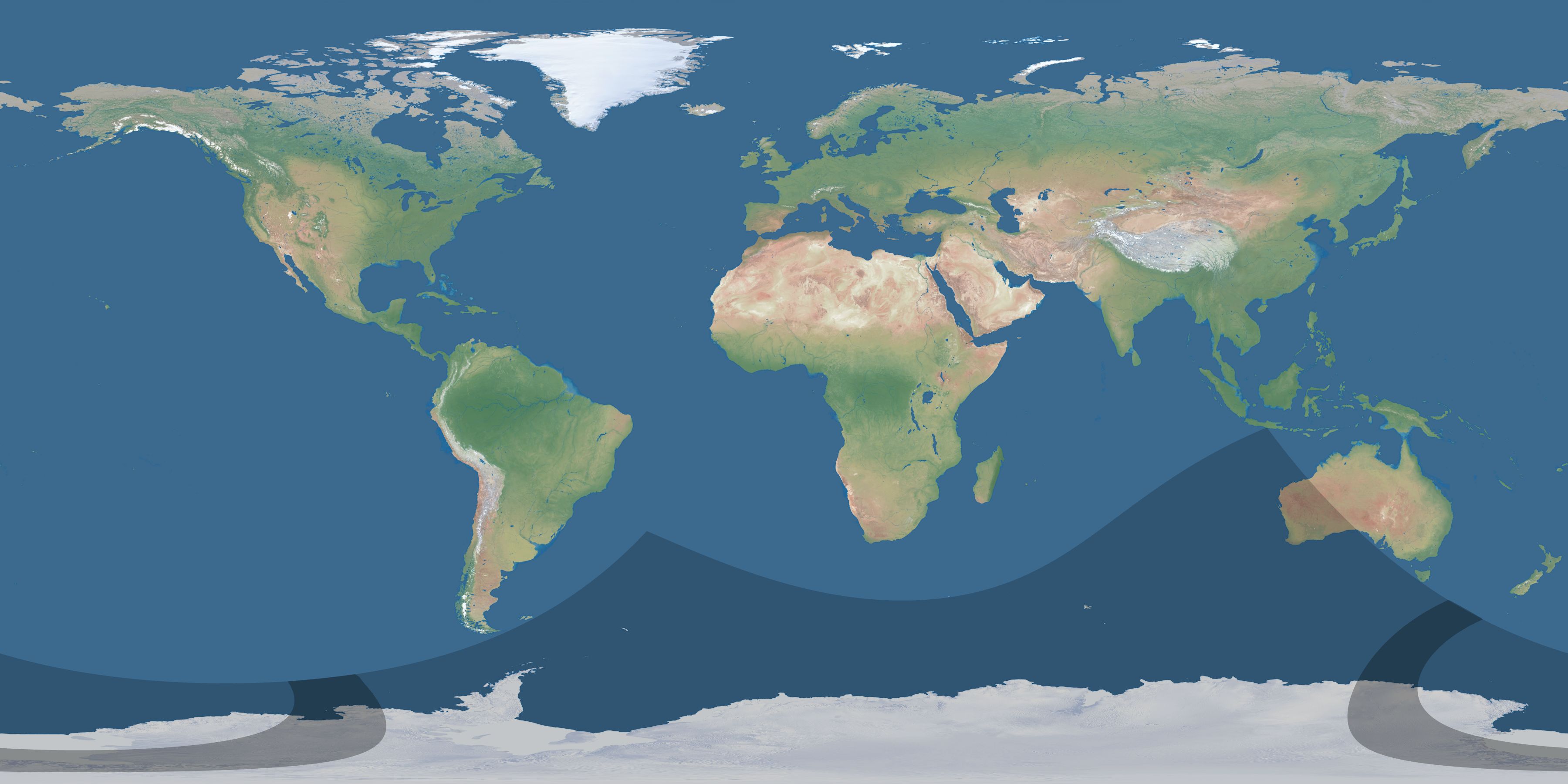 Map of the umbra and penumbra path of the solar eclipse of 12/30/1320