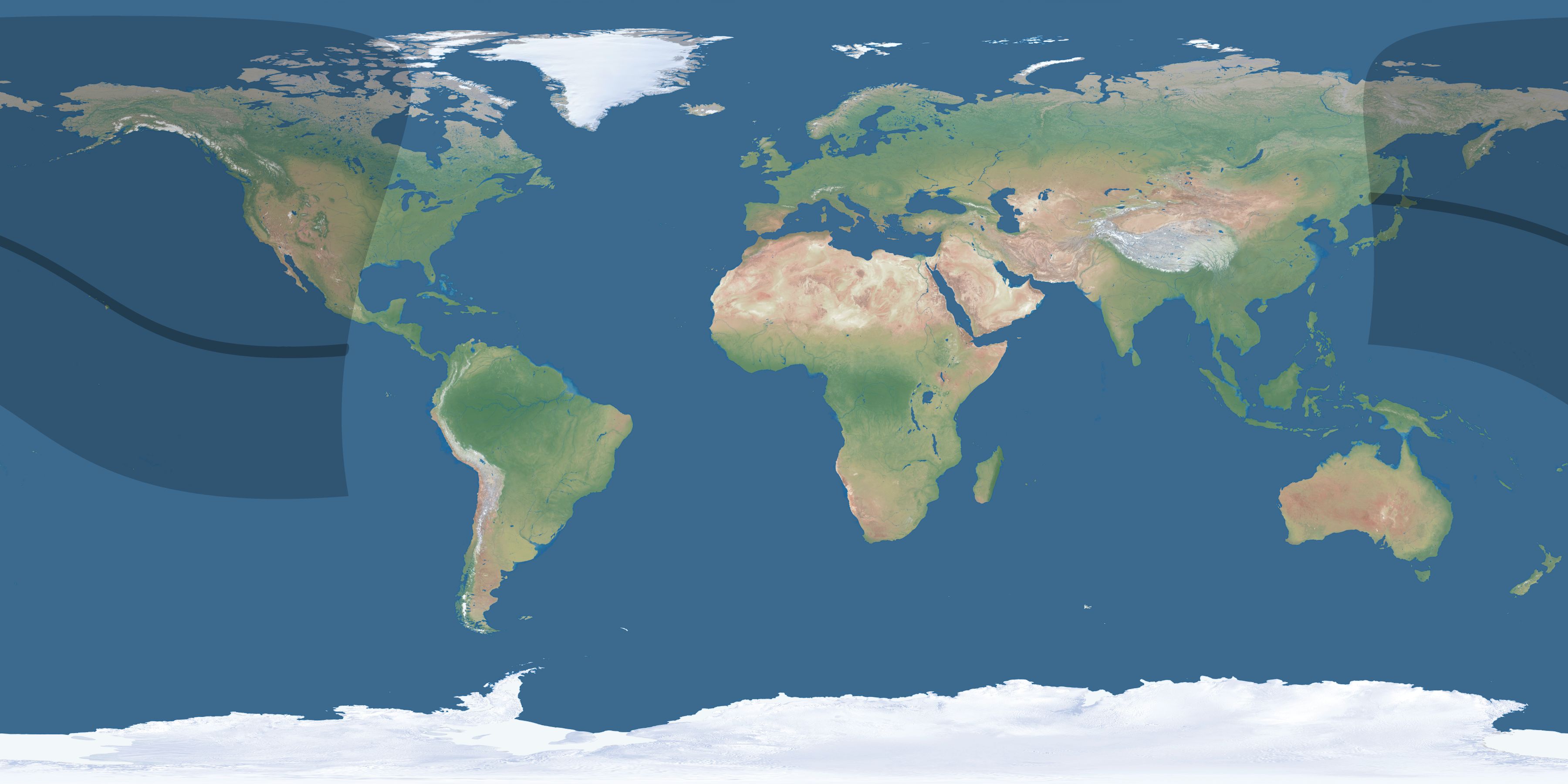 Map of the umbra and penumbra path of the solar eclipse of 09/26/1326
