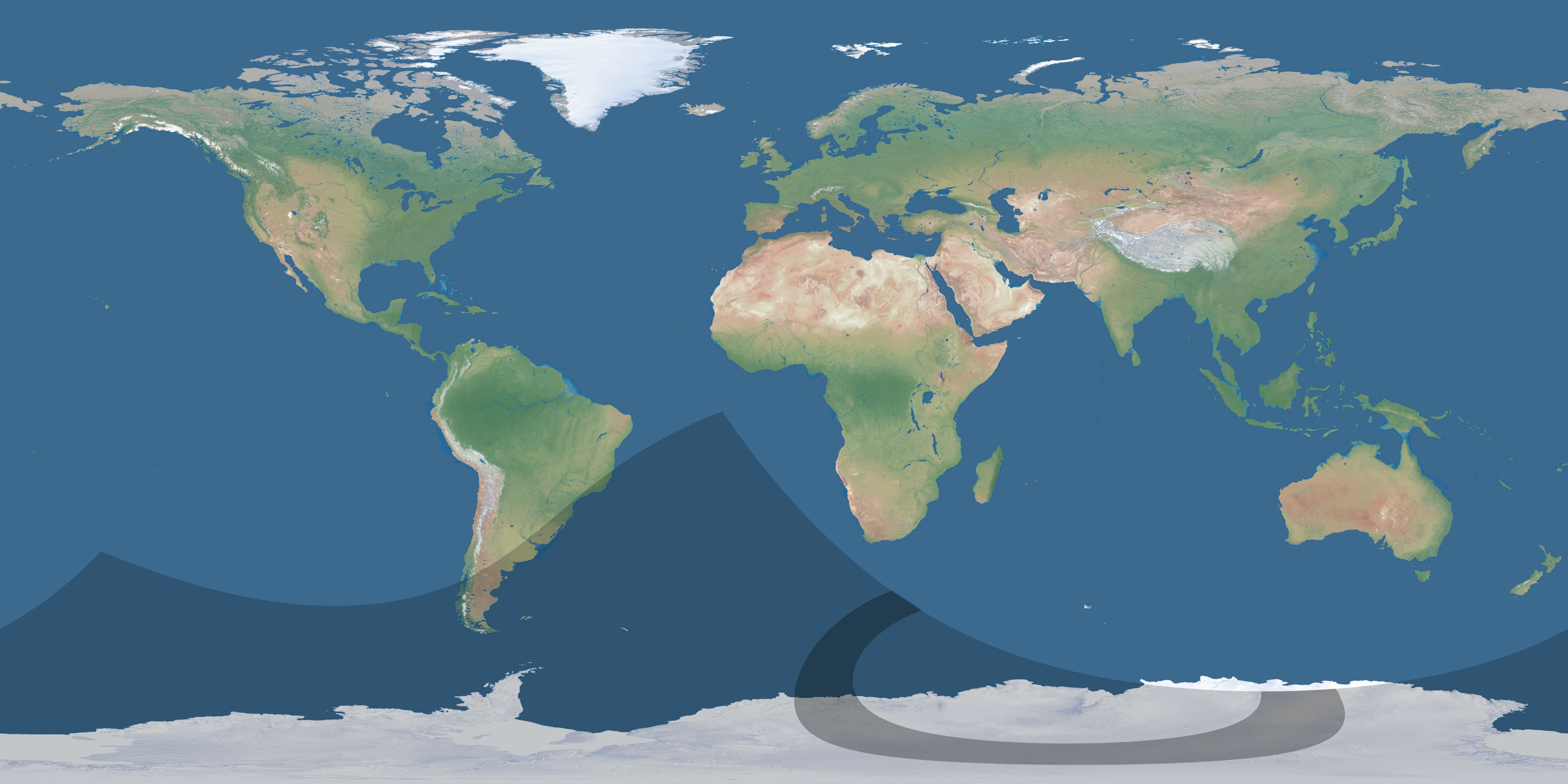 Map of the umbra and penumbra path of the solar eclipse of 01/10/1339