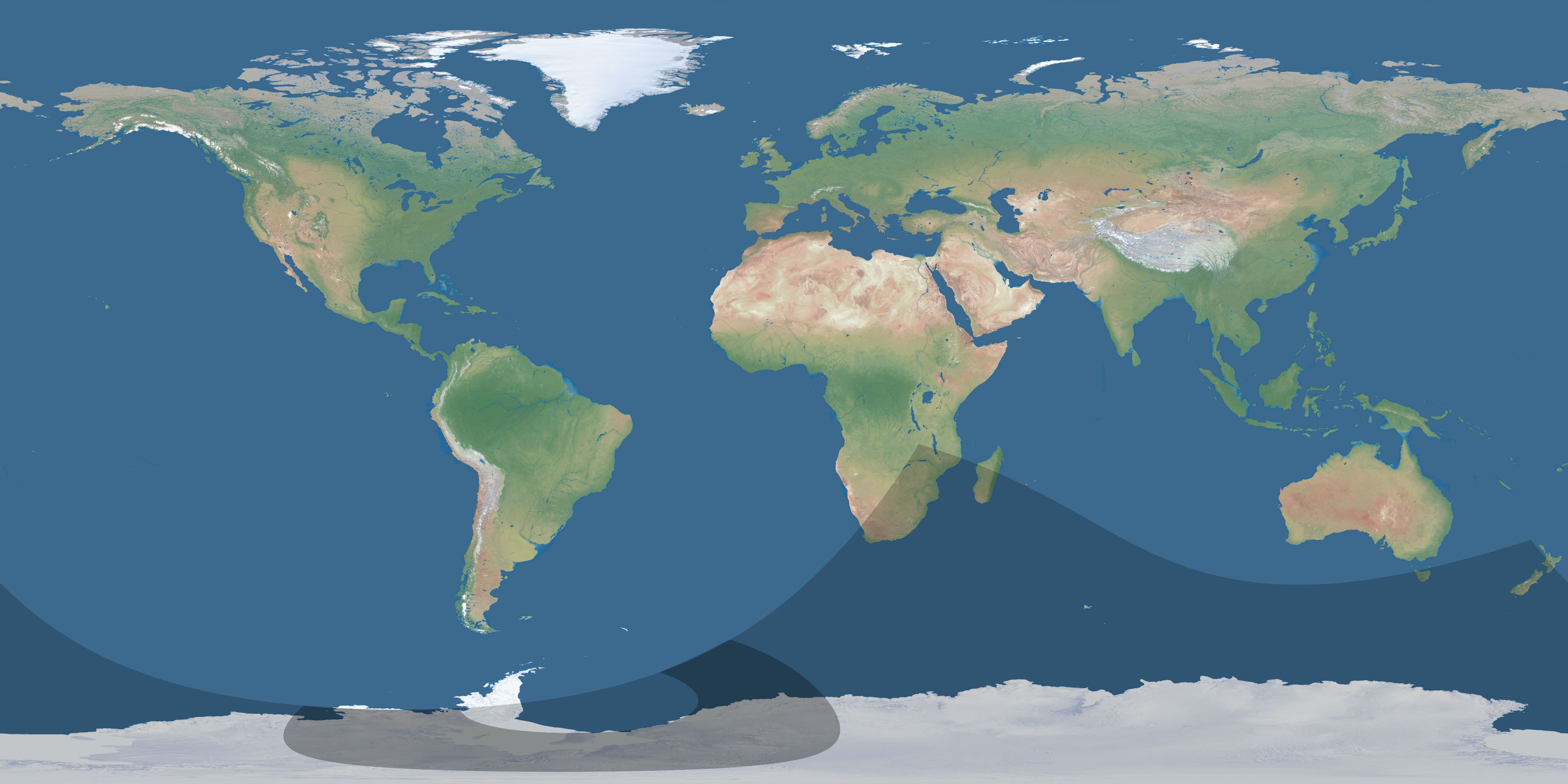 Map of the umbra and penumbra path of the solar eclipse of 10/30/1342